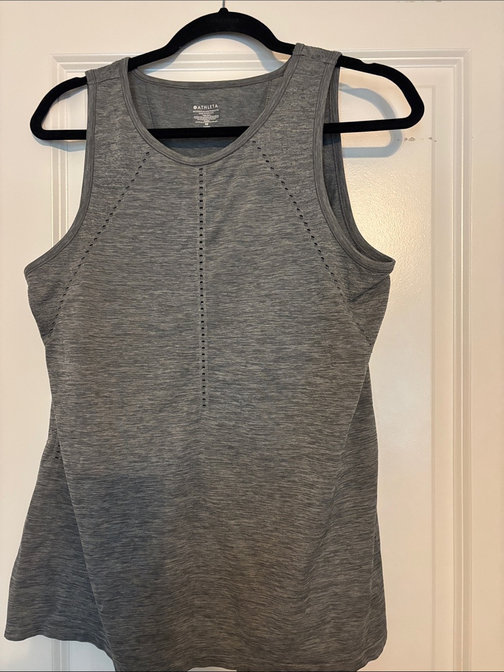 Athleta Gray Perforated Racerback Tank